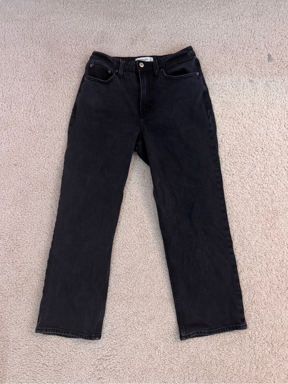 Abercrombie & Fitch Black Straight High-Rise Women’s Jeans